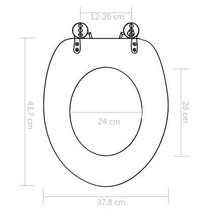 MDF Toilet Seat - Muschel Design - Bend