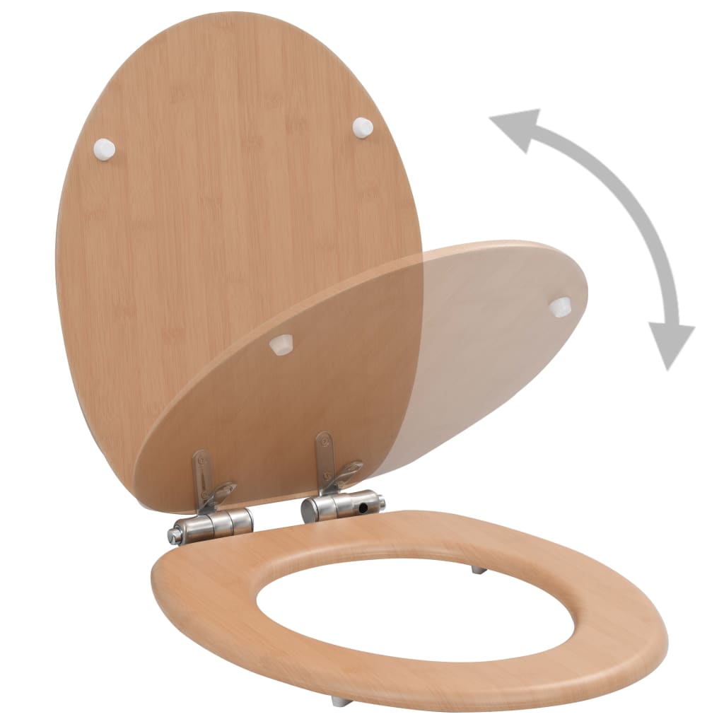 MDF Toilet Seat - Bamboo Design - Bend