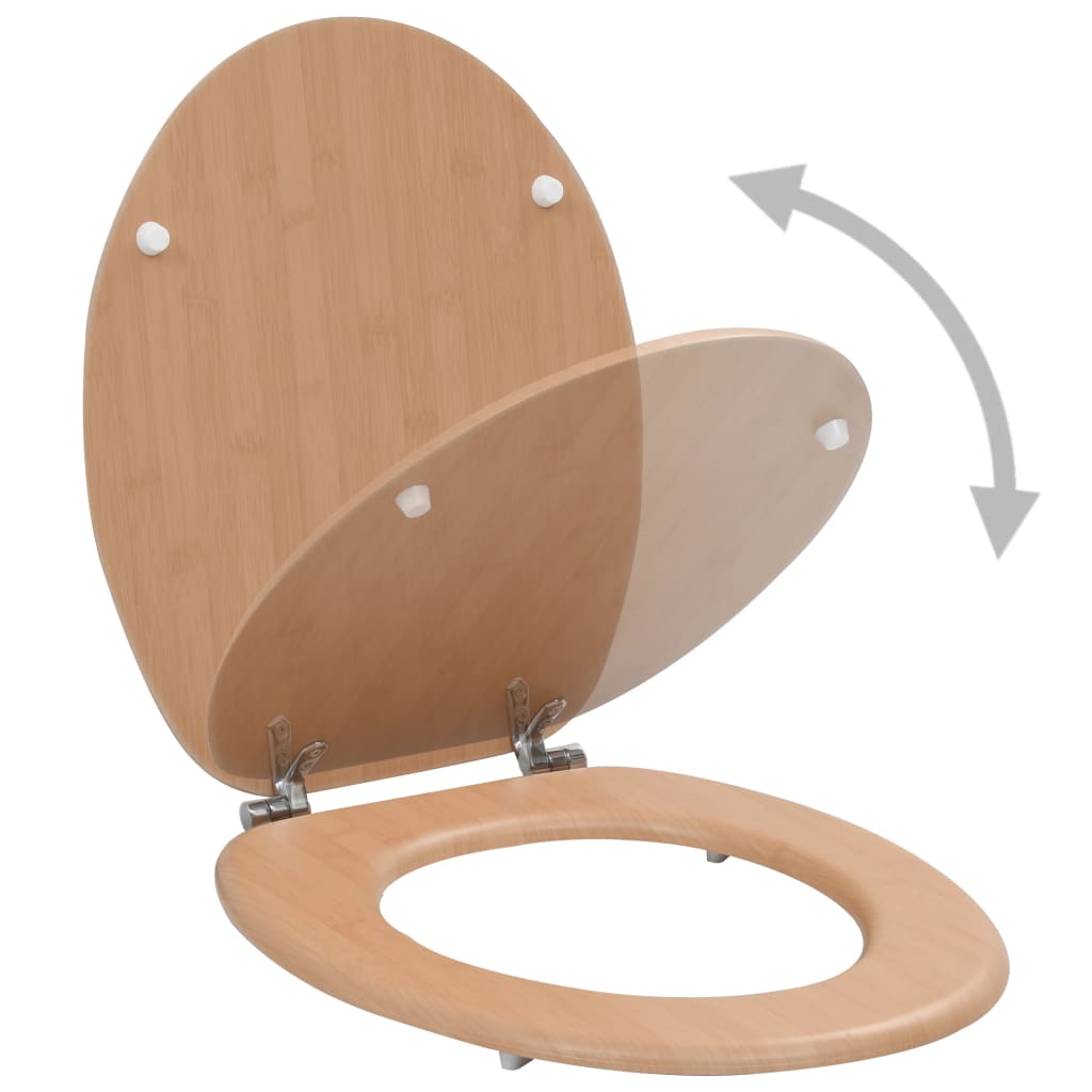 MDF Toilet Seat - Bamboo Design - Bend