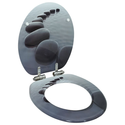 MDF Toilet Seat - Stones Design - Bend