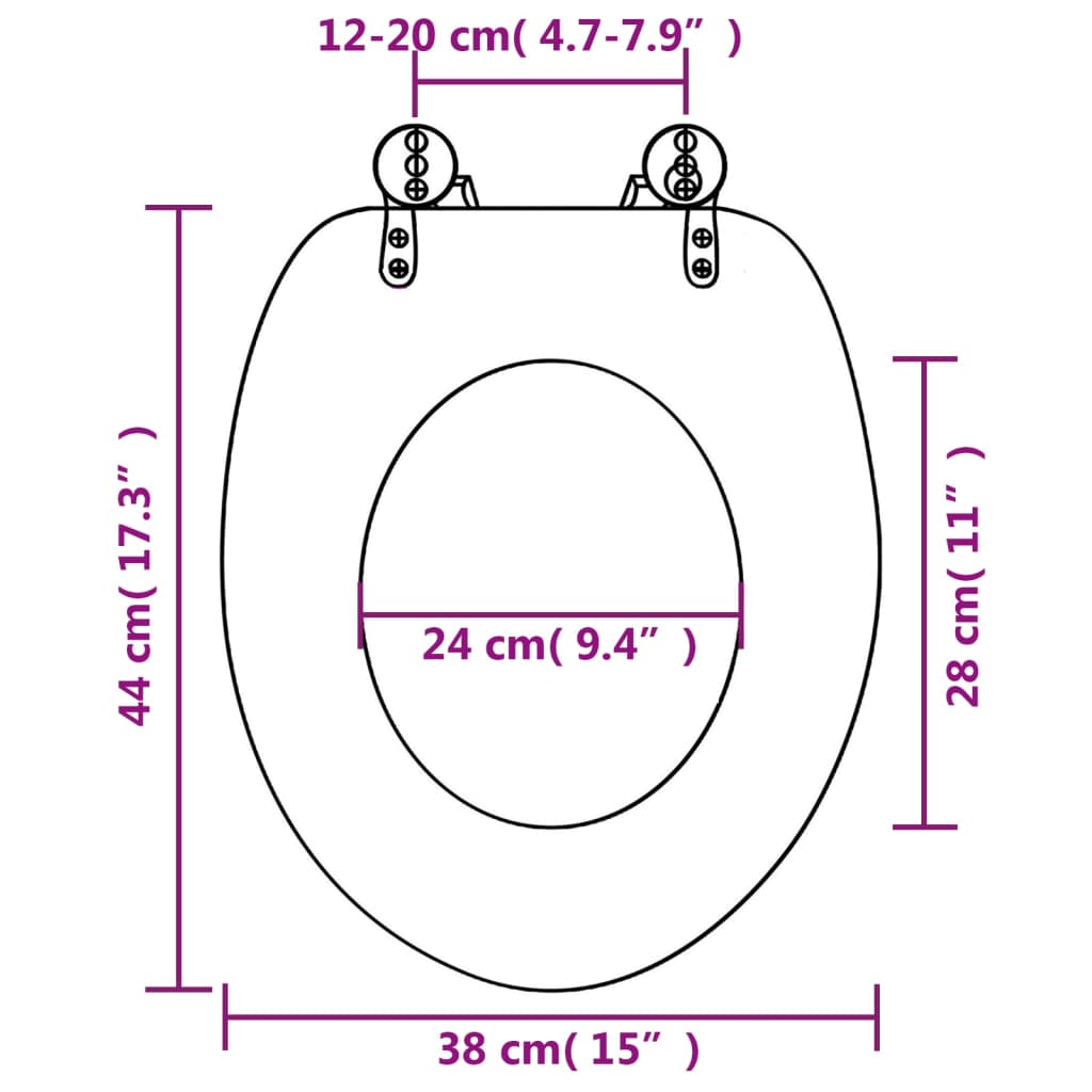 MDF Toilet Seat - Stones Design - Bend