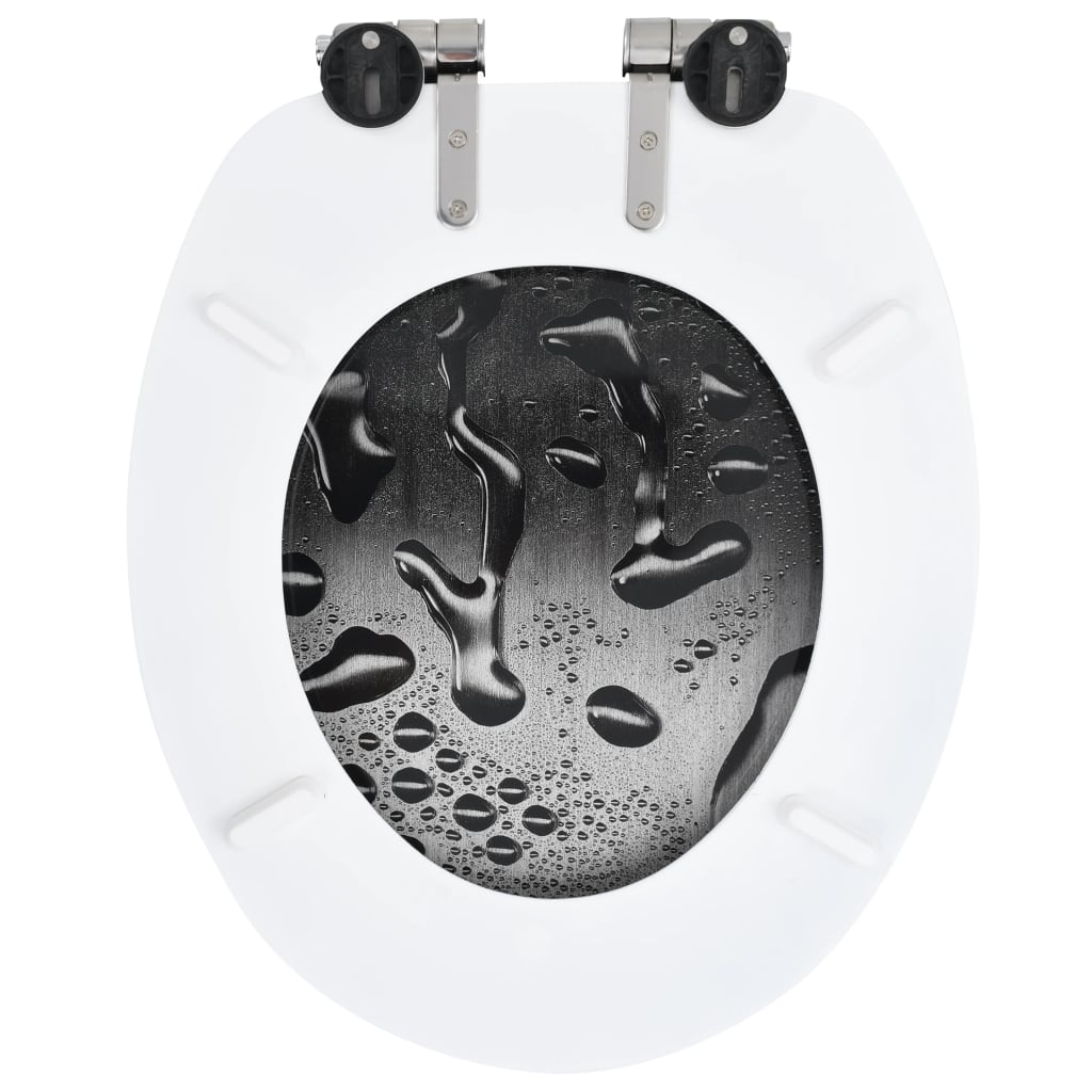 MDF Toilet Seat - Water Drop Design - Bend