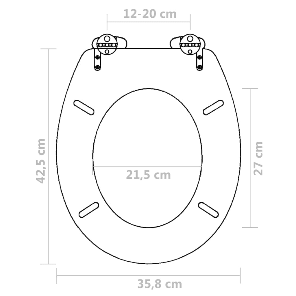 Toilet Seats with Soft Close Lids 2 pcs MDF White - Bend