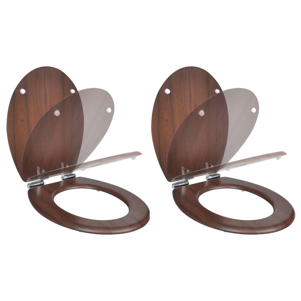 MDF Toilet Seat - Simple Design, Brown - Bend