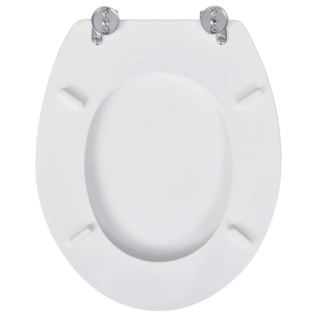 Toilet Seats with Lids 2 pcs MDF White - Bend