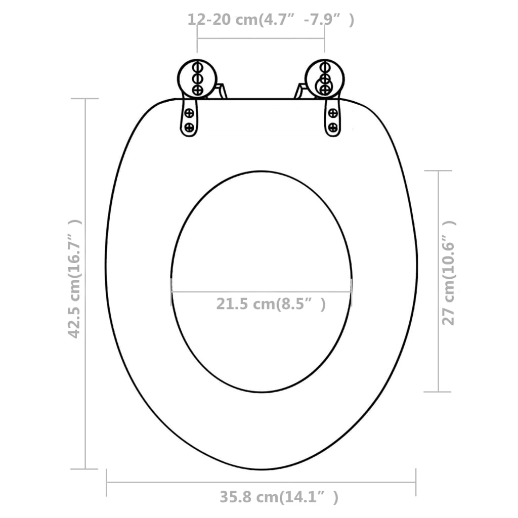 Toilet Seats with Lids 2 pcs MDF White - Bend