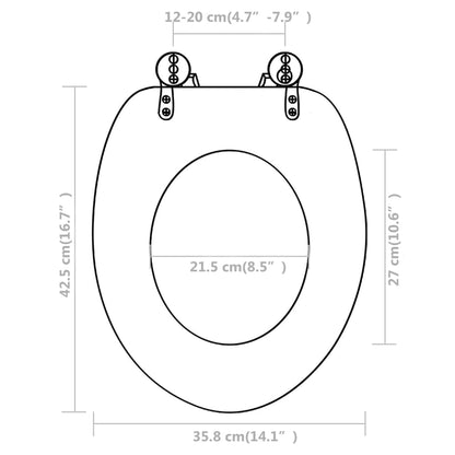 Toilet Seats with Lids 2 pcs MDF White - Bend