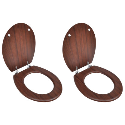 MDF Toilet Seat - Simple Design, Brown - Bend