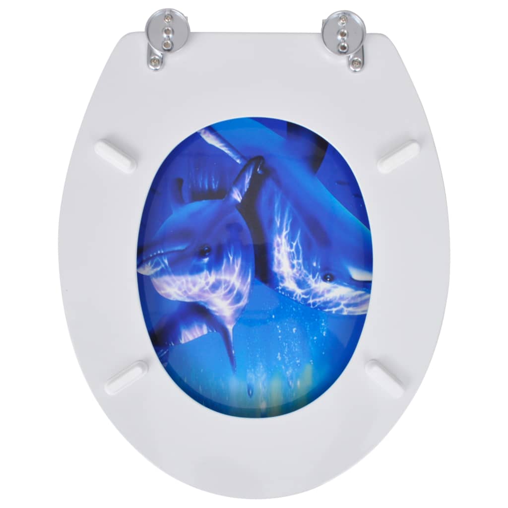 Toilet Seats with Lids 2 pcs MDF Dolphin - Bend