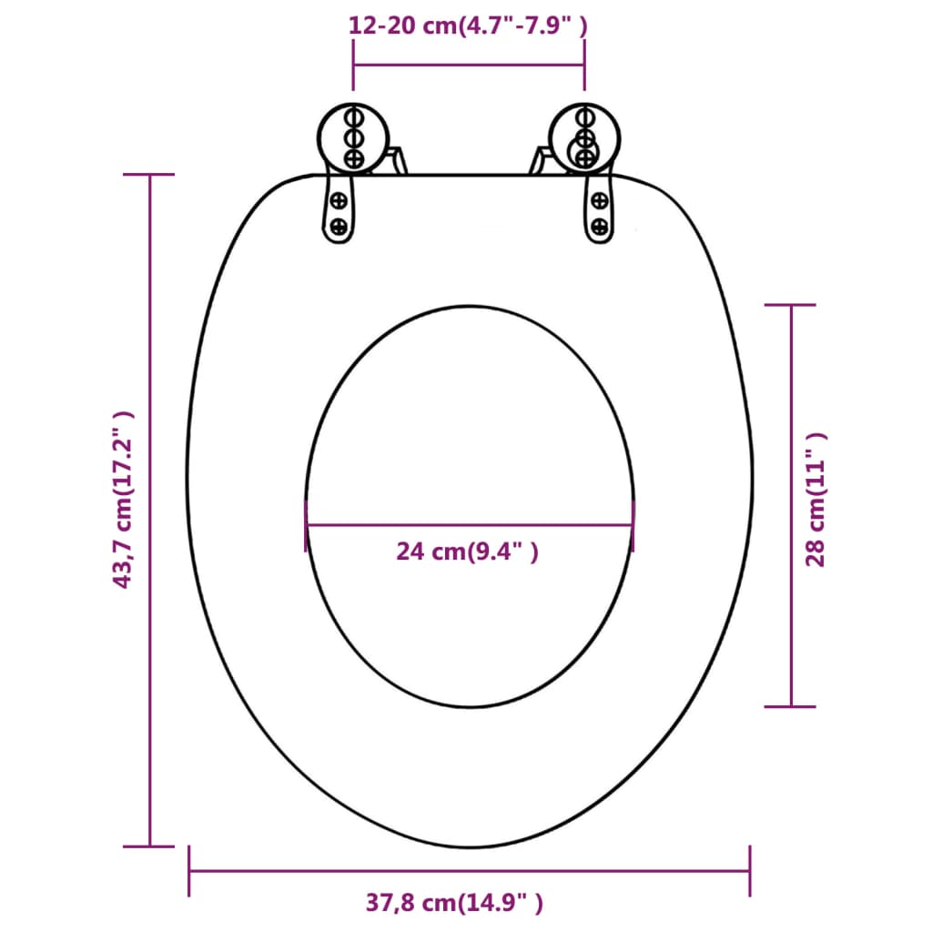 MDF Toilet Seat - Old Wood Design - Bend