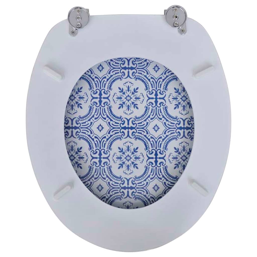 Toilet Seats with Lids 2 pcs MDF Porcelain - Bend