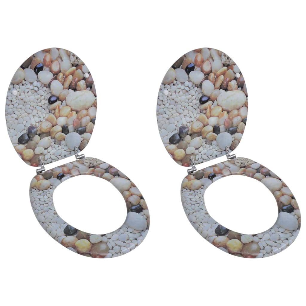 MDF Toilet Seat - Pebbles Design - Bend