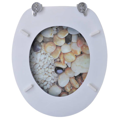 MDF Toilet Seat - Pebbles Design - Bend