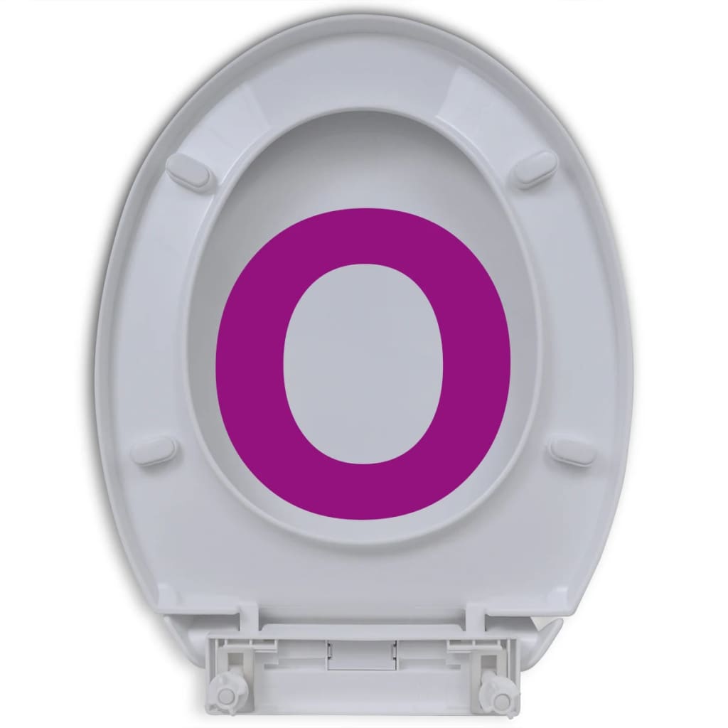 Toilet Seats with Soft Close Lids 2 pcs Plastic White