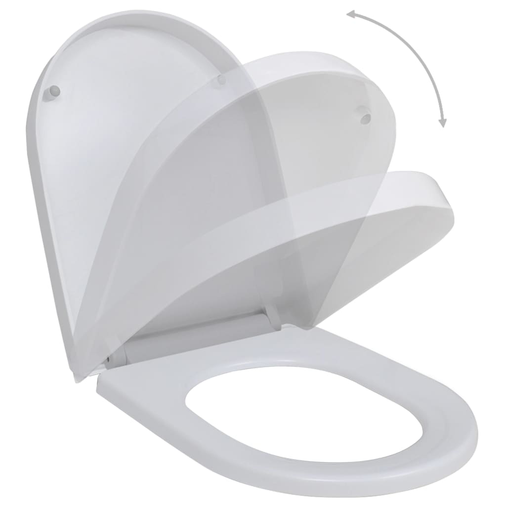 Toilet Seats with Soft Close Lids 2 pcs Plastic White - Bend