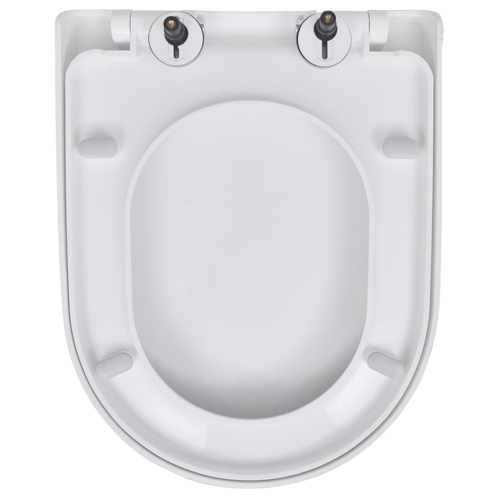 Toilet Seats with Soft Close Lids 2 pcs Plastic White - Bend