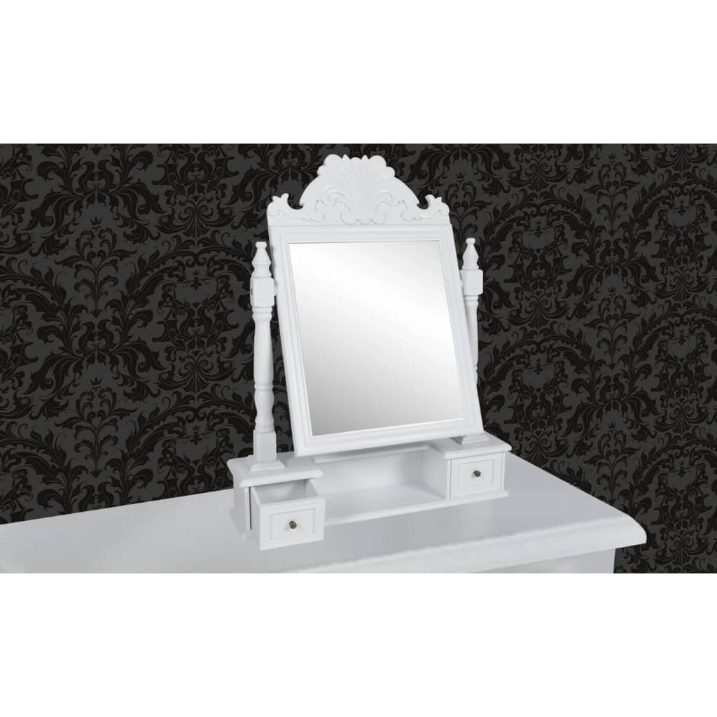 Vanity Makeup Table with Rectangular Swing Mirror MDF - Bend