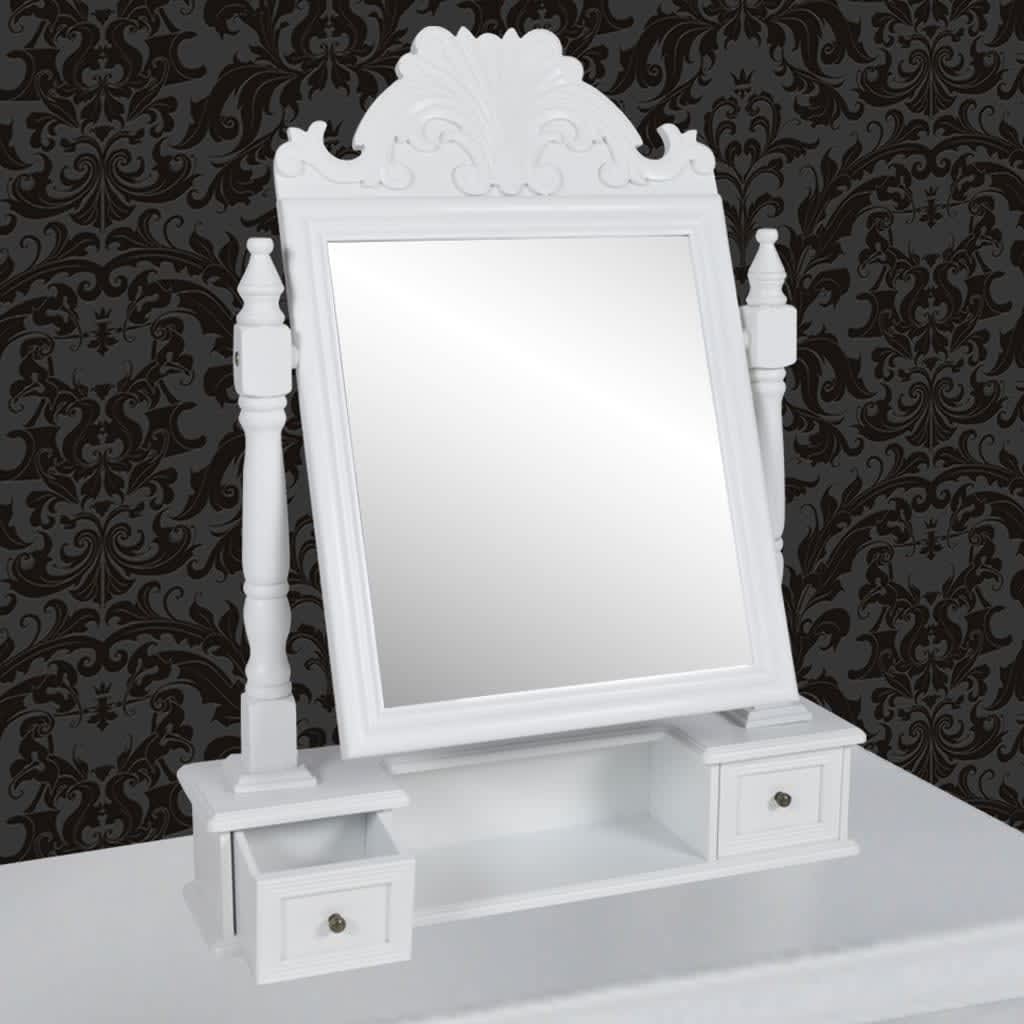 Vanity Makeup Table with Rectangular Swing Mirror MDF - Bend