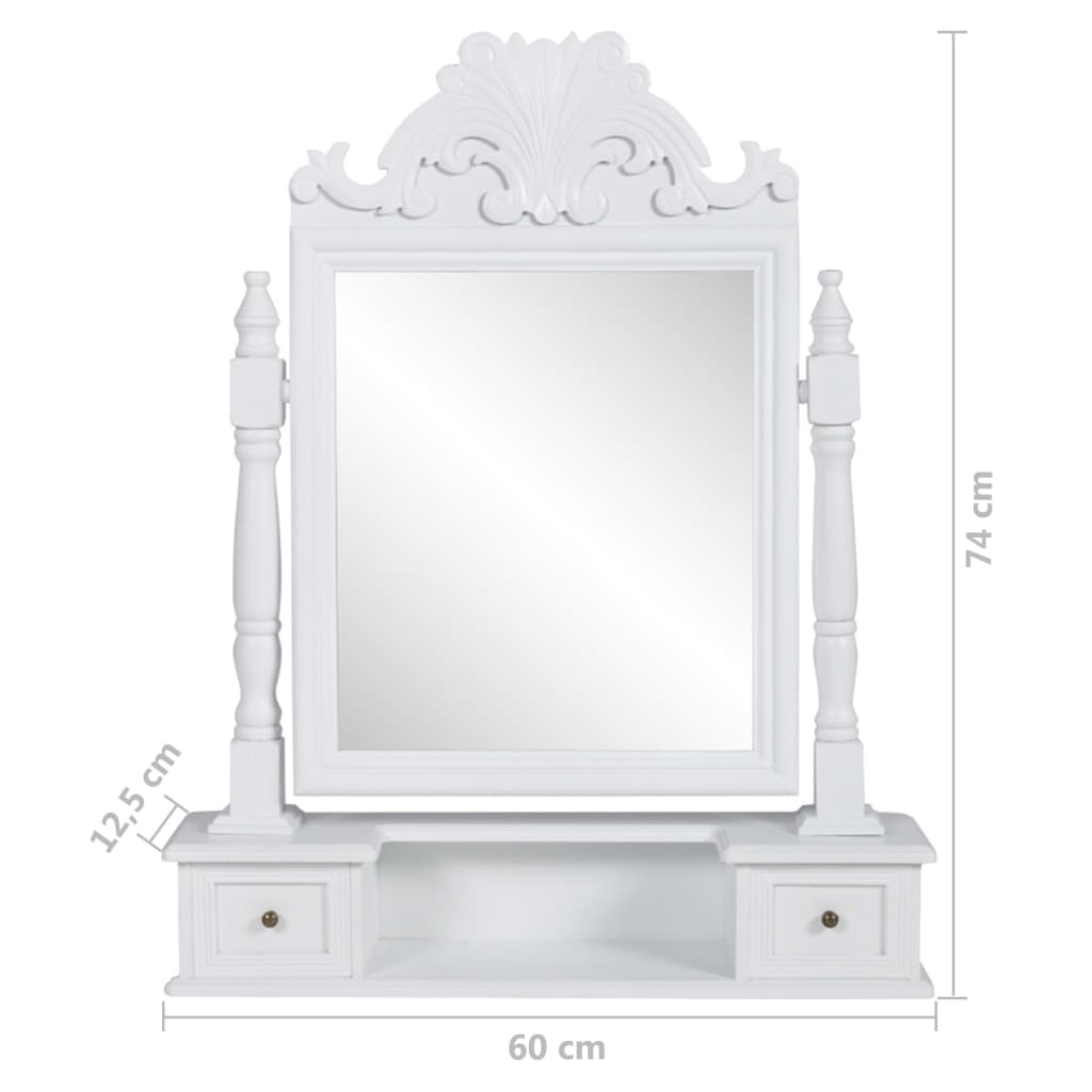 Vanity Makeup Table with Rectangular Swing Mirror MDF - Bend