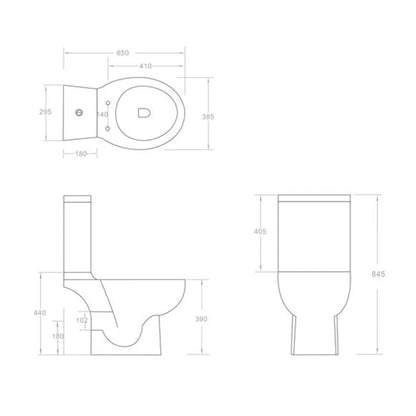 Ceramic Toilet Back Water Flow - Bend