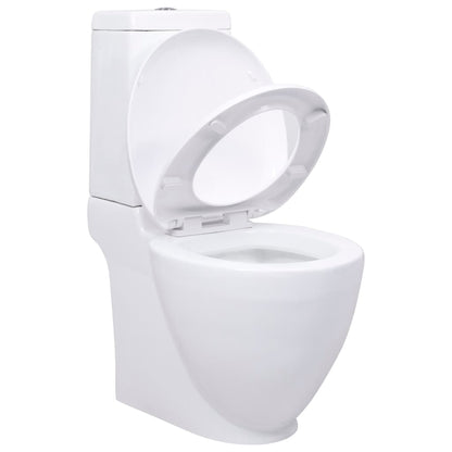 Ceramic Toilet Back Water Flow White - Bend