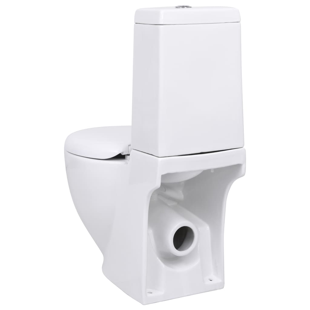 Ceramic Toilet Back Water Flow White - Bend