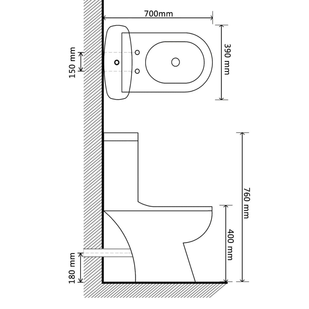 Toilet With Cistern White