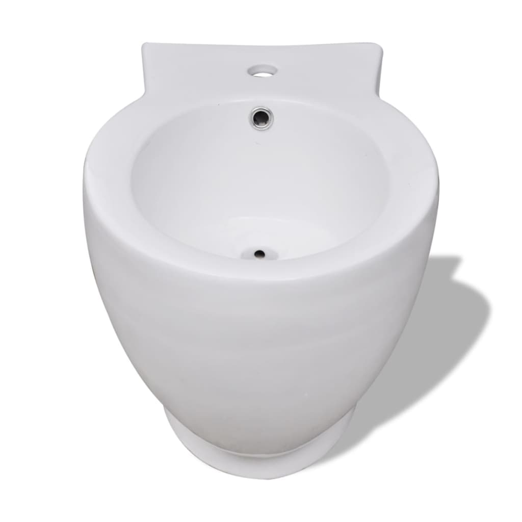 Round Bidet Stand White High-quality Ceramic - Bend