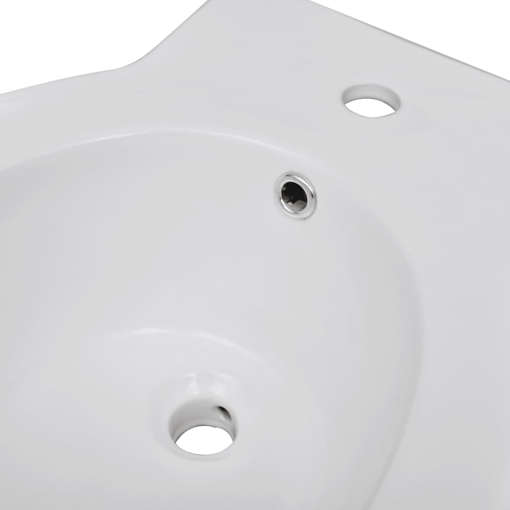 Round Bidet Stand White High-quality Ceramic - Bend