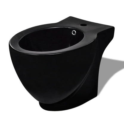 Round Bidet Stand Black High-quality Ceramic - Bend