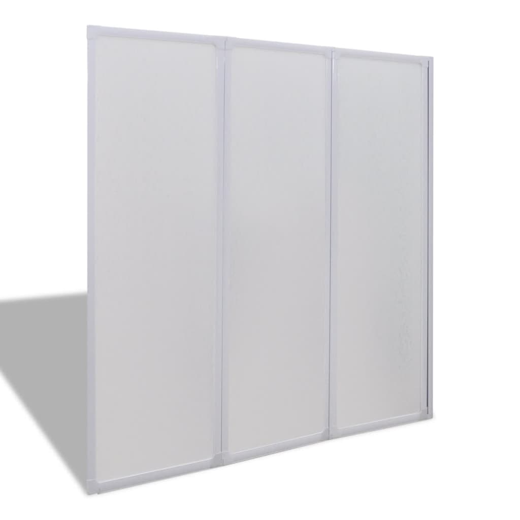 Shower Bath Screen Wall 117 x 120 cm 3 Panels Foldable - Bend