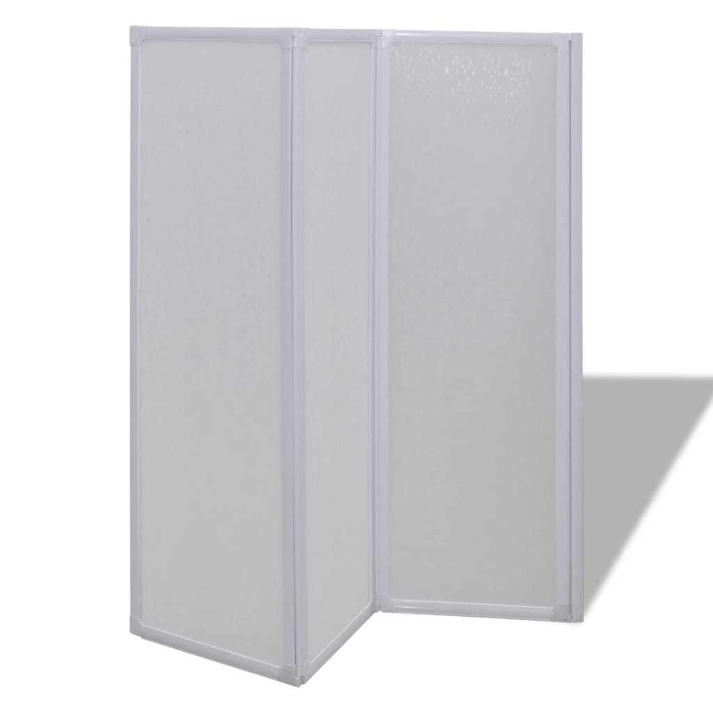 Shower Bath Screen Wall 117 x 120 cm 3 Panels Foldable - Bend