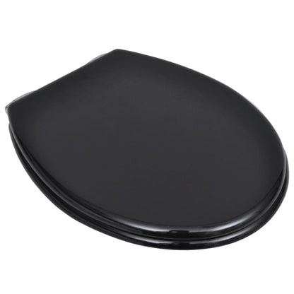 MDF Toilet Seat - Simple Design, Black - Bend