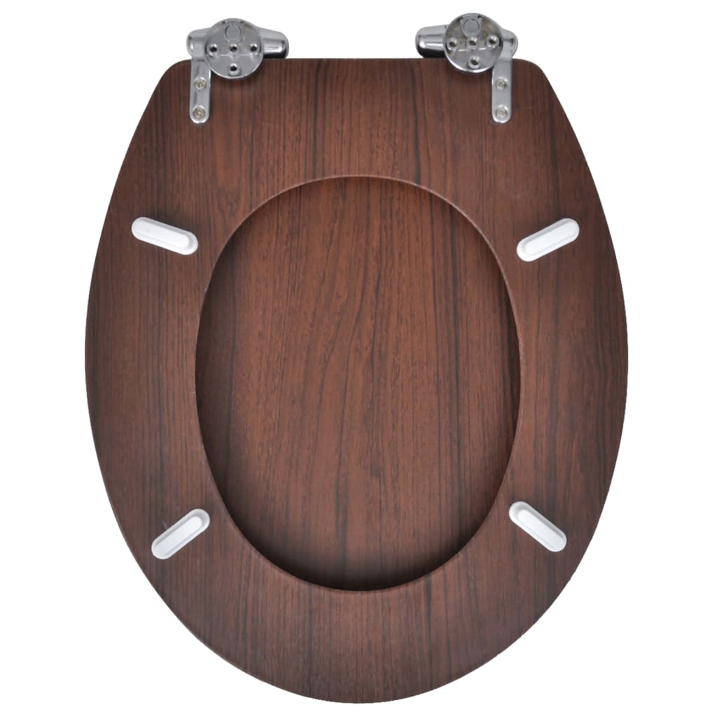 MDF Toilet Seat - Simple Design, Brown - Bend