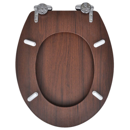 MDF Toilet Seat - Simple Design, Brown - Bend