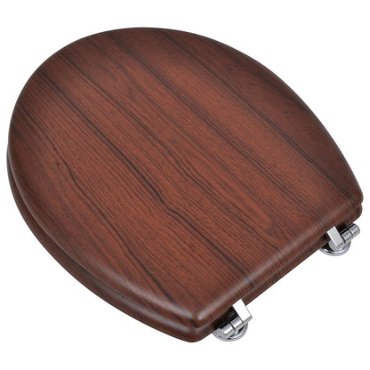 MDF Toilet Seat - Simple Design, Brown - Bend