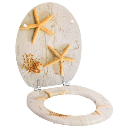 MDF Toilet Seat - Starfish Design - Bend