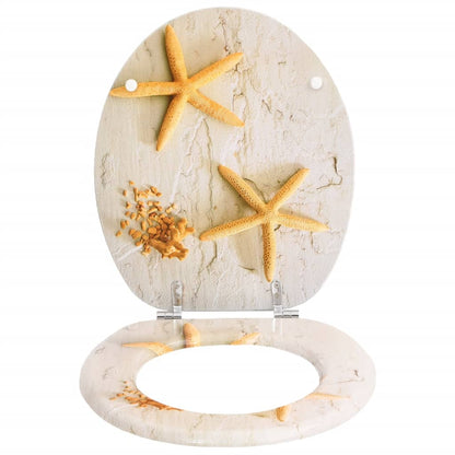 MDF Toilet Seat - Starfish Design - Bend