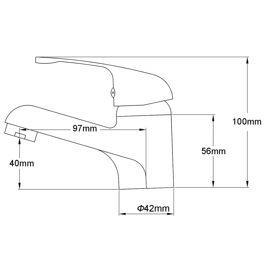 Basin Mixer Tap 13x10 cm - Bend