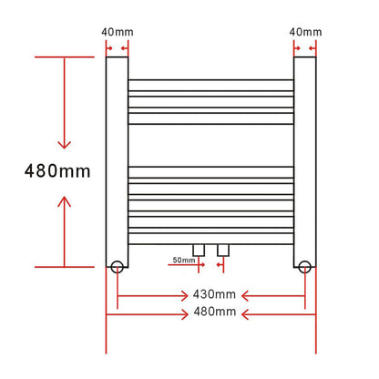 Bathroom Radiator Central Heating Towel Rail - Curved Design - Bend