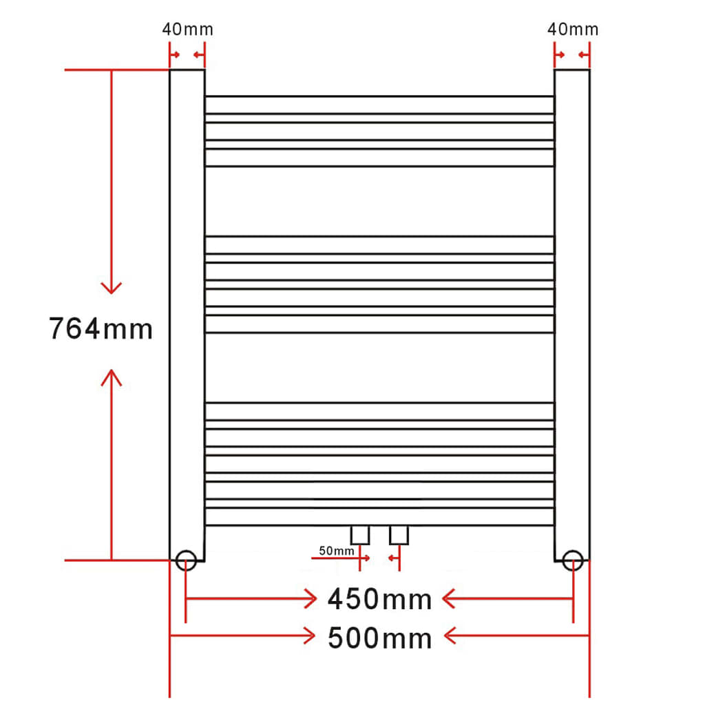 Curved Central Heating Towel Radiator and Space Heater - Bend