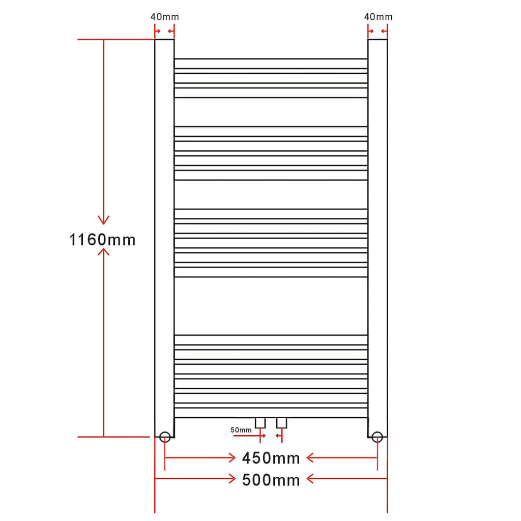 Bathroom Radiator Central Heating Towel Rail Curve - Bend