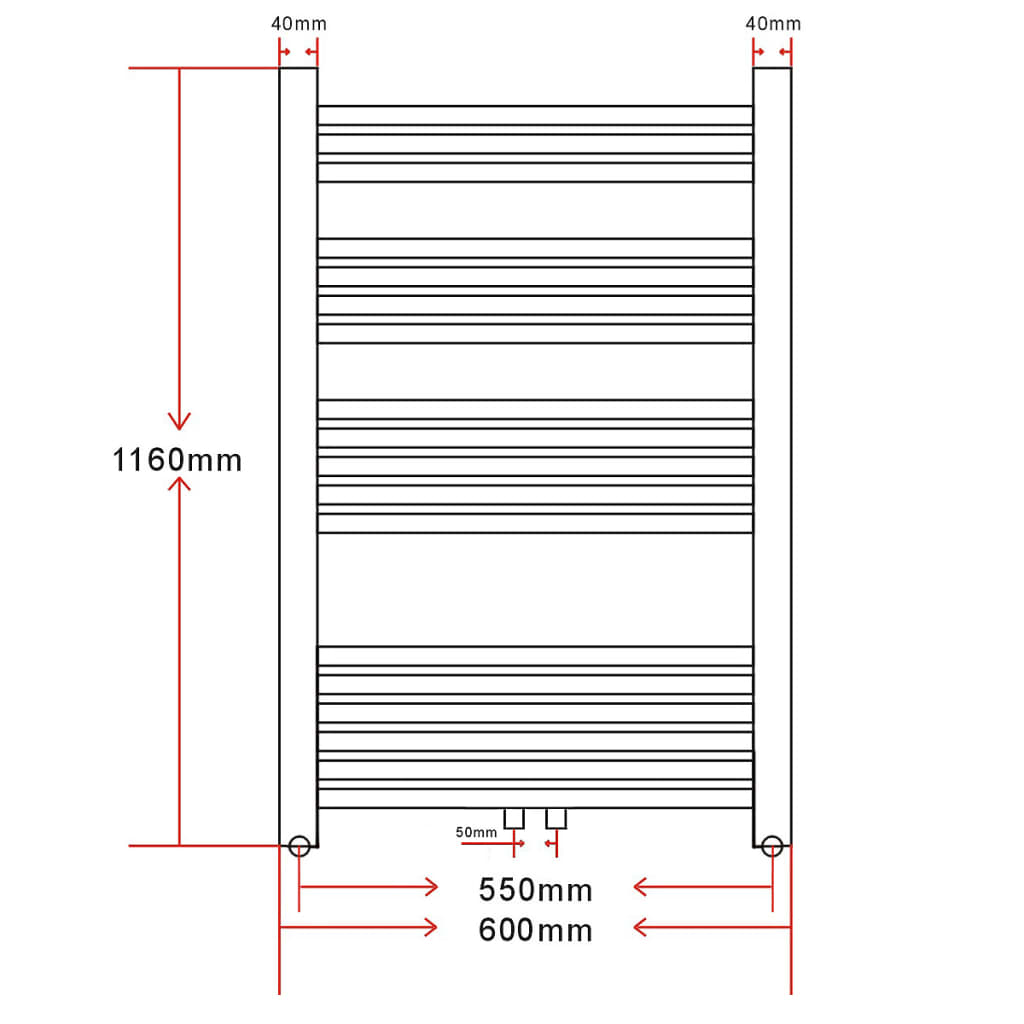 Bathroom Radiator Central Heating Towel Rail Curve - Bend