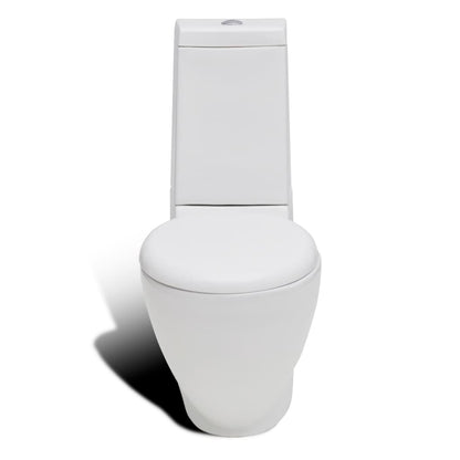 Stand Toilet & Bidet Set White Ceramic