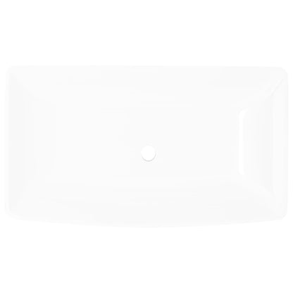 Luxury Ceramic Basin Rectangular Sink White 71 x 39 cm