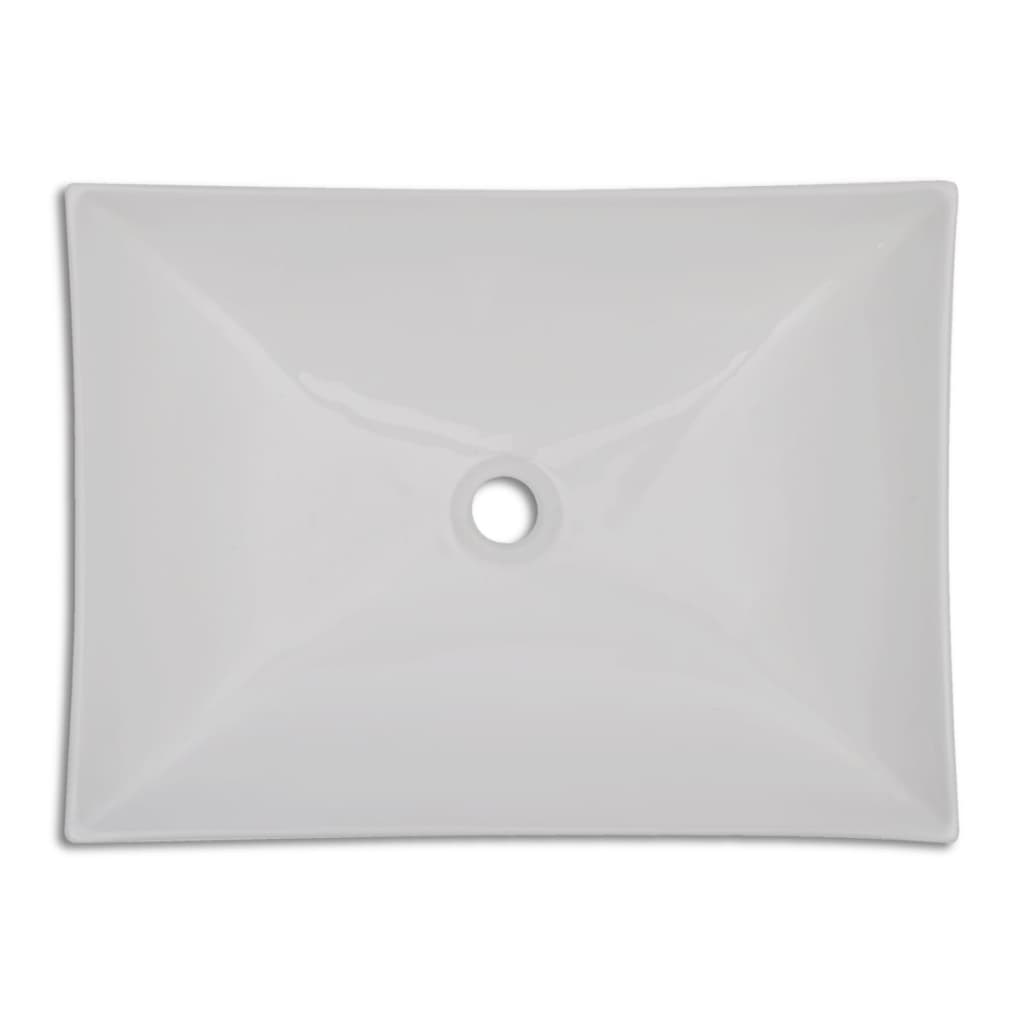 Bathroom Ceramic Porcelain Sink Art Basin White High Gloss - Bend