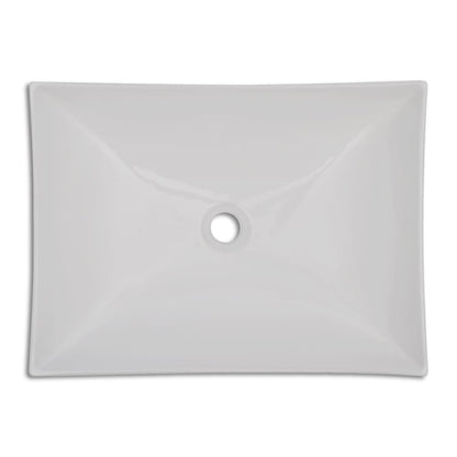 Bathroom Ceramic Porcelain Sink Art Basin White High Gloss - Bend