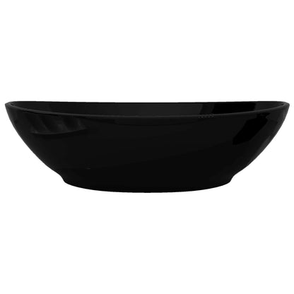 Luxury Ceramic Basin Oval-shaped Sink Black 40 x 33 cm - Bend