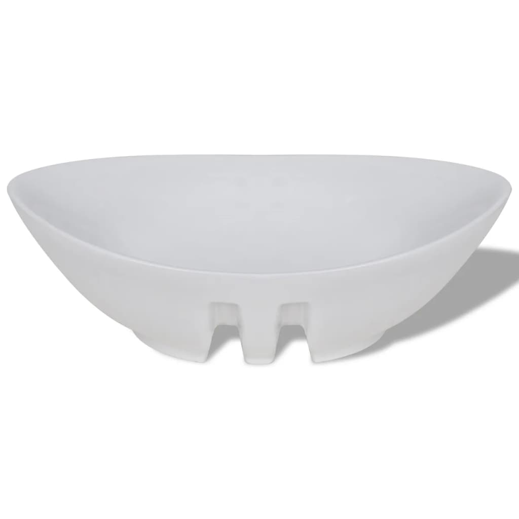 Luxury Ceramic Basin Oval with Overflow 59 x 38,5 cm - Bend