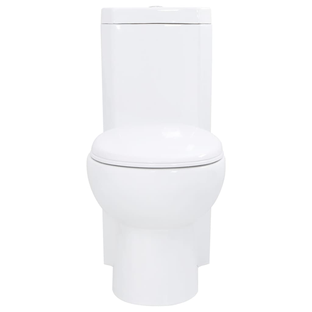 WC Ceramic Toilet Bathroom Corner Toilet White - Bend